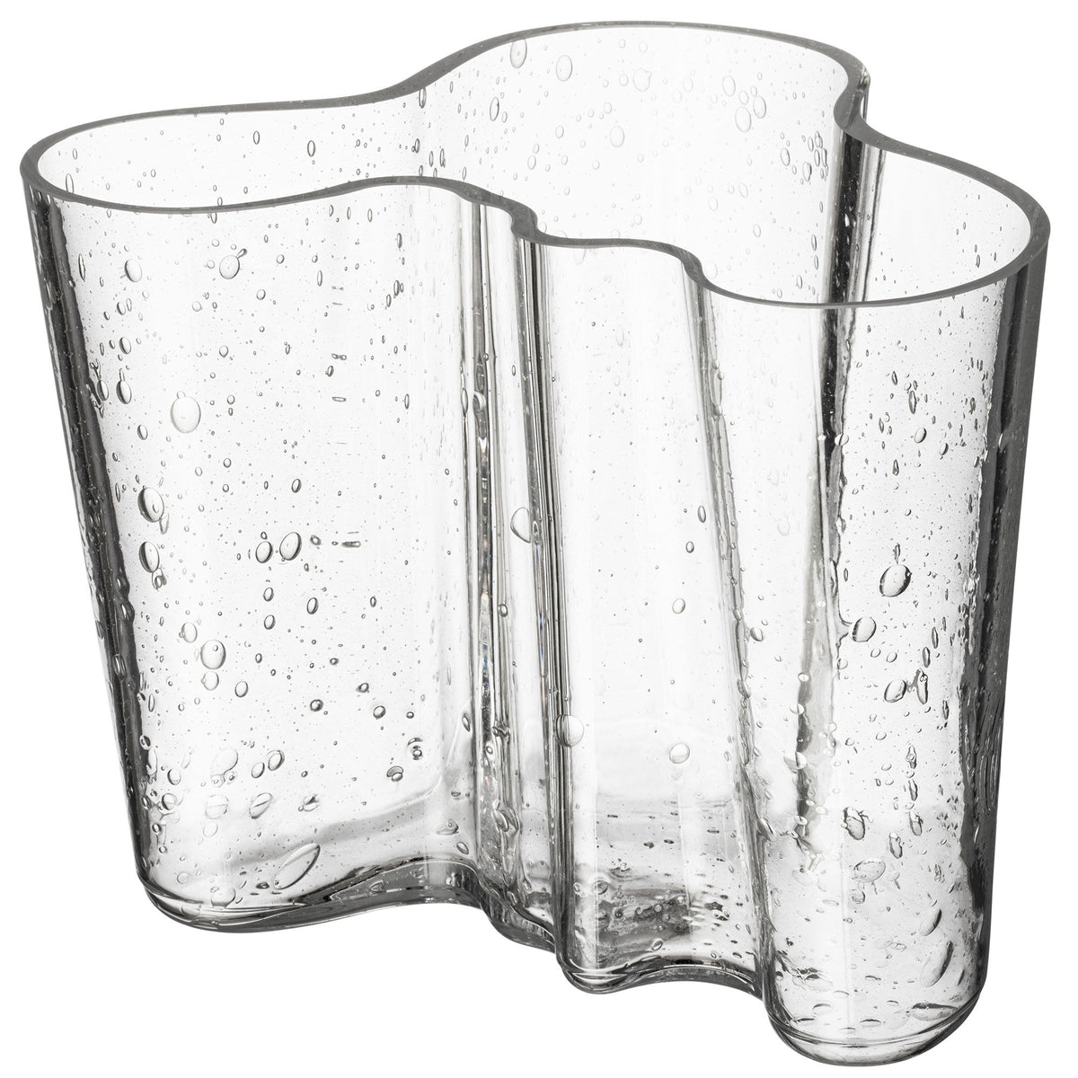 Iittala Aalto vase i klart bubbelglas på 12 cm