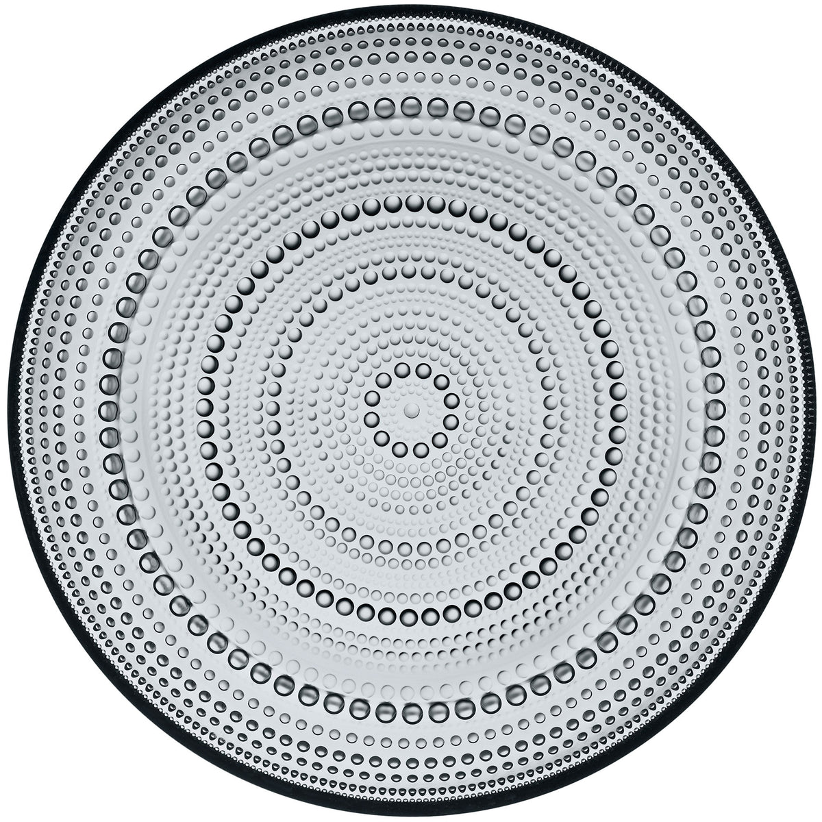 Iittala Kastehelmi middagstallerken på 25 cm i lysegråt glas