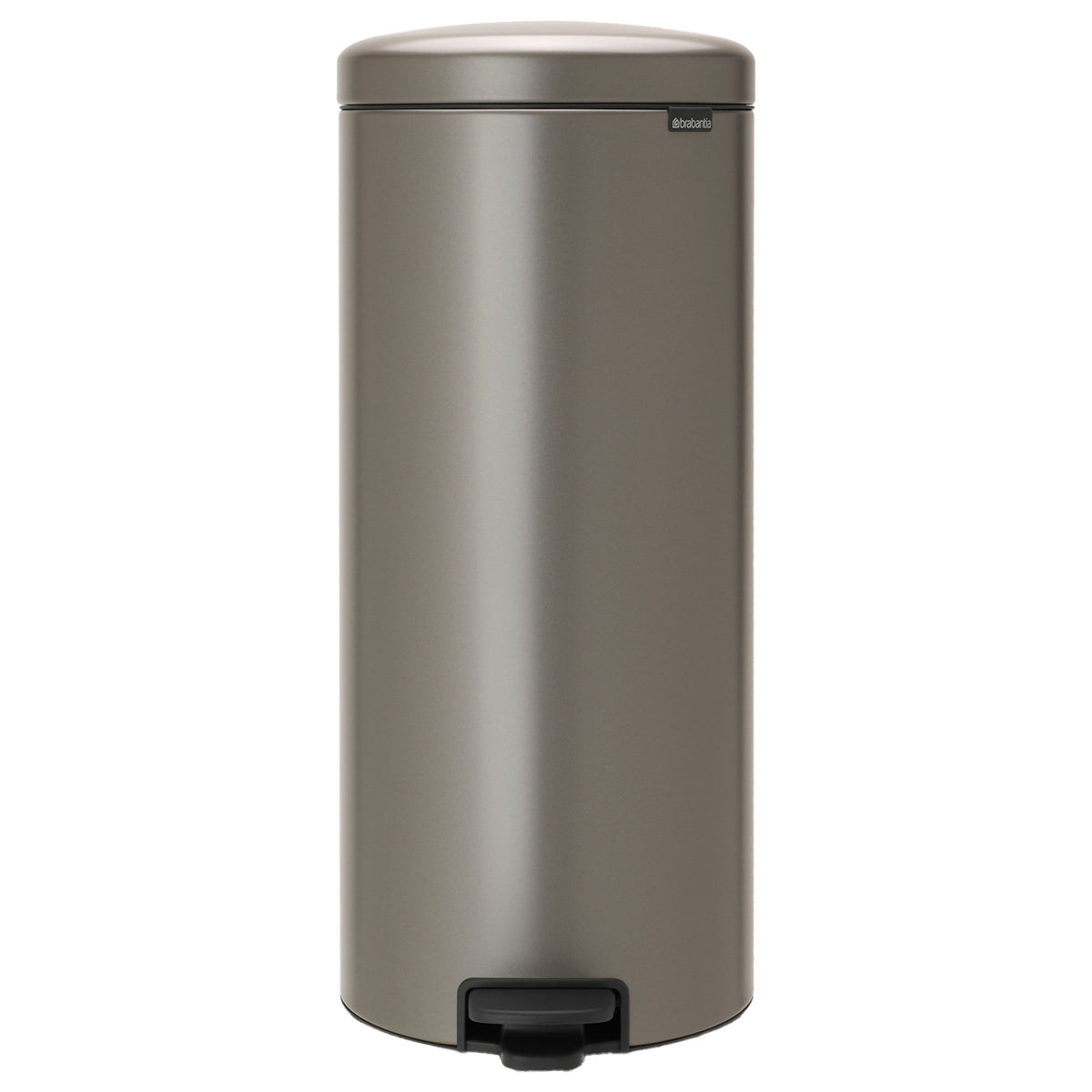 Brabantia NewIcon pedalspand på 30 liter med afdæmpet metalfinish i platinum