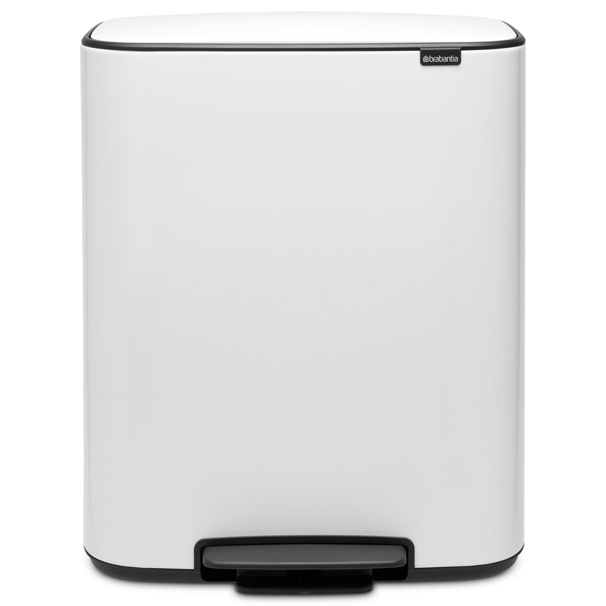 Hvid Brabantia Bo pedalspand med to inderspande à 30 liter