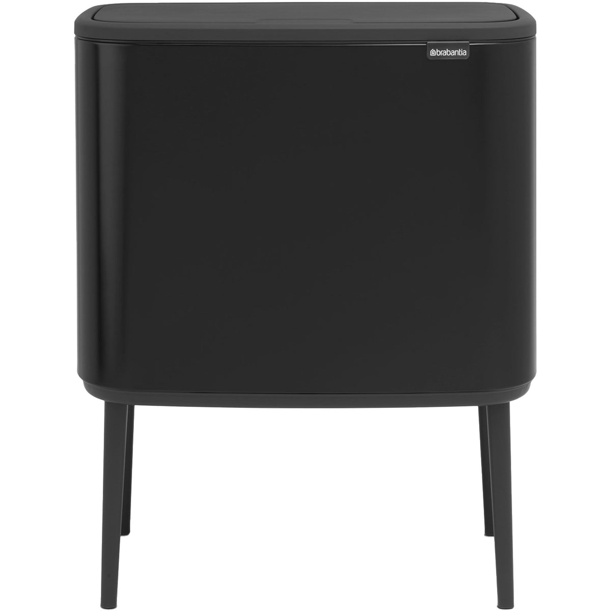 Brabantia Bo Touch Bin affaldsspand i mat sort med to rum på 11 og 23 liter