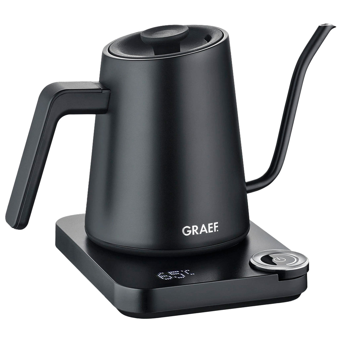 Graef elkedel GRGK502EU i matsort med svanehals, 0,9 liter