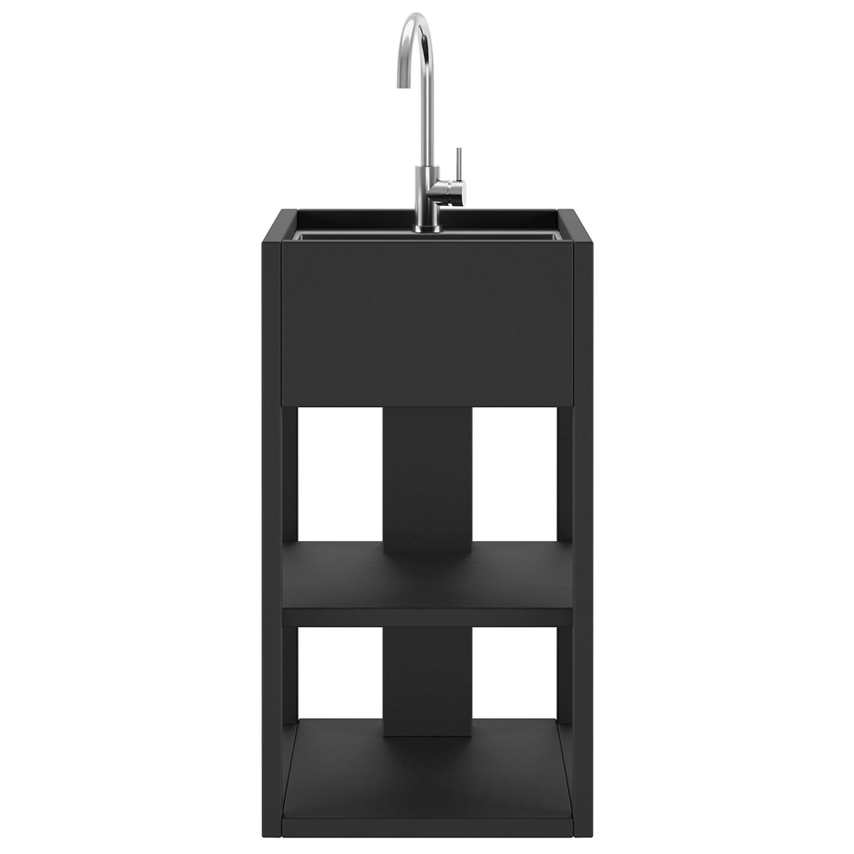 Helsort Essentials-vask på 50 cm fra Röshults i Beluga Black til udekøkken