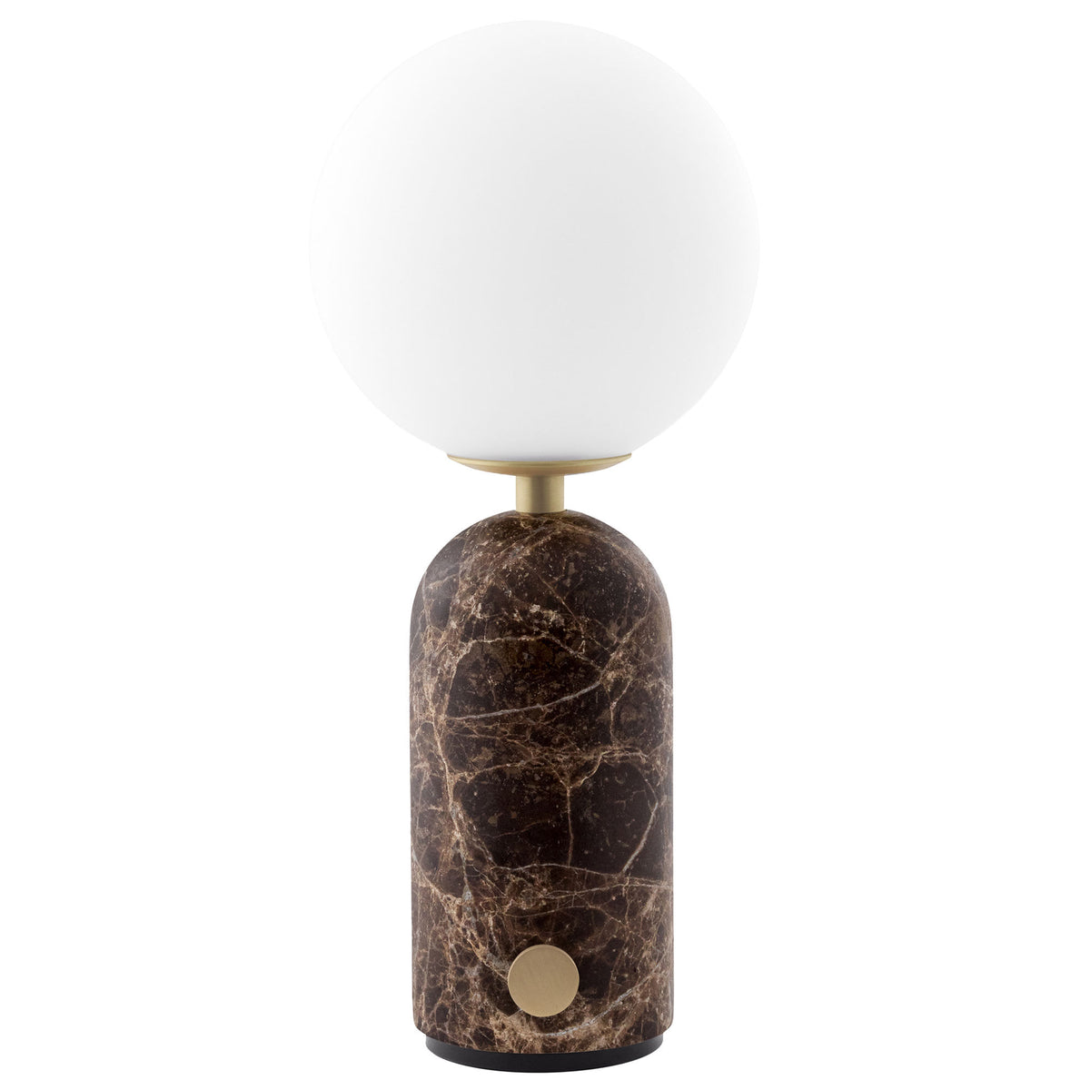 Globen Lighting Torrano bærbar bordlampe med base i brun marmor