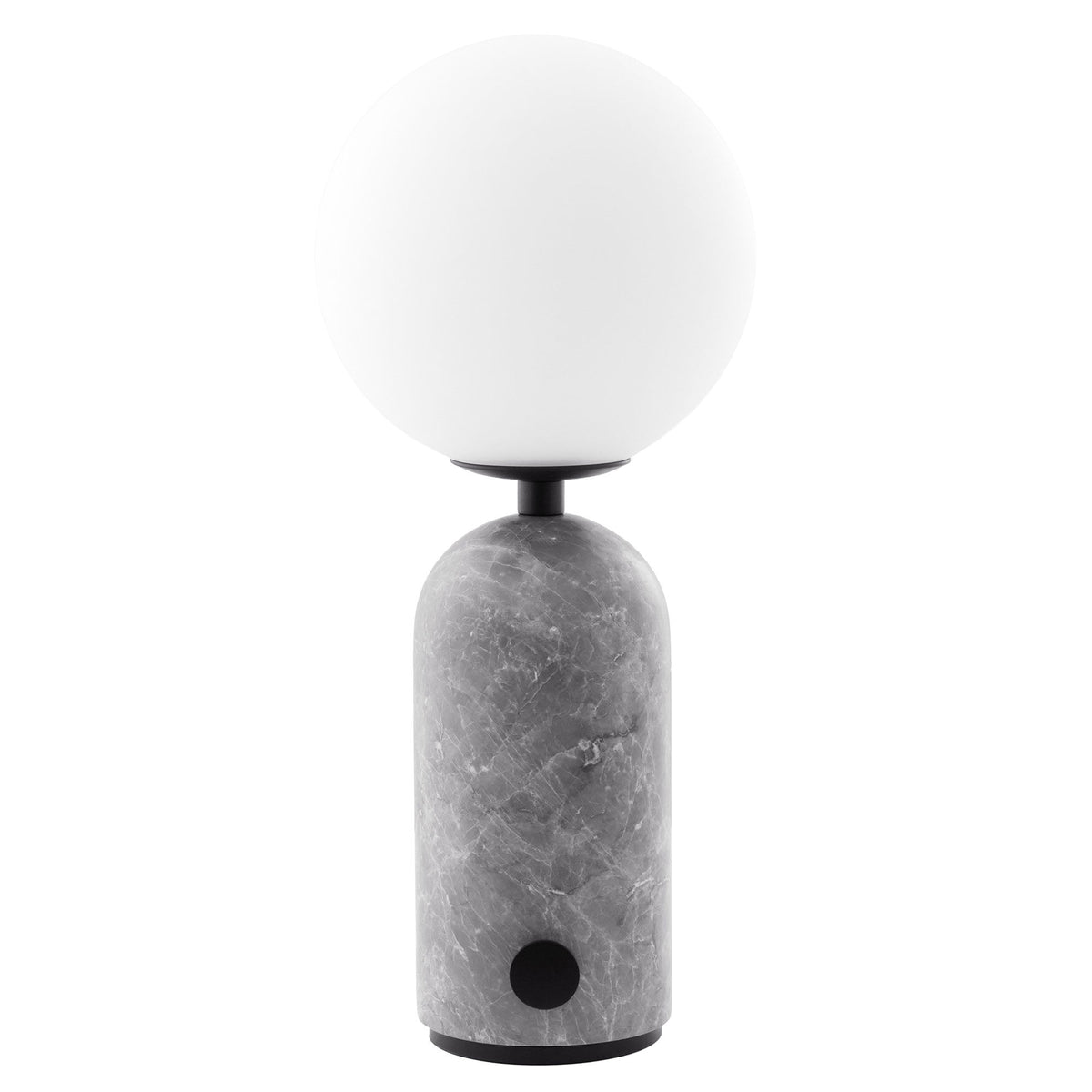 Globen Lighting Torrano bærbar bordlampe i grey marble med sort marmorbase