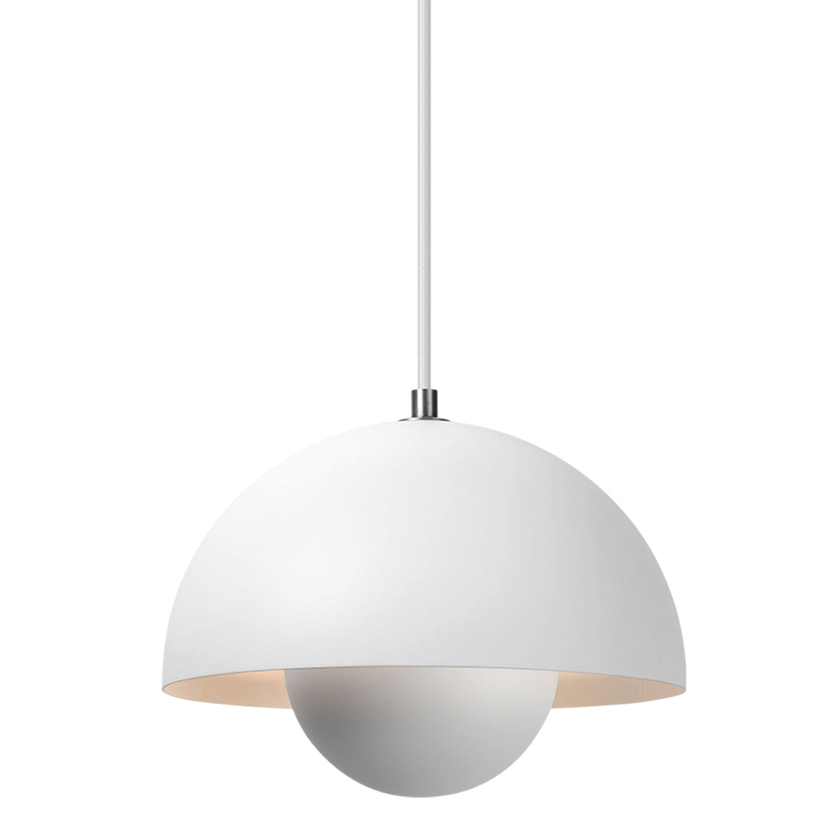 Mat hvid &Tradition Flowerpot VP1 pendel, Ø23 cm, designet af Verner Panton