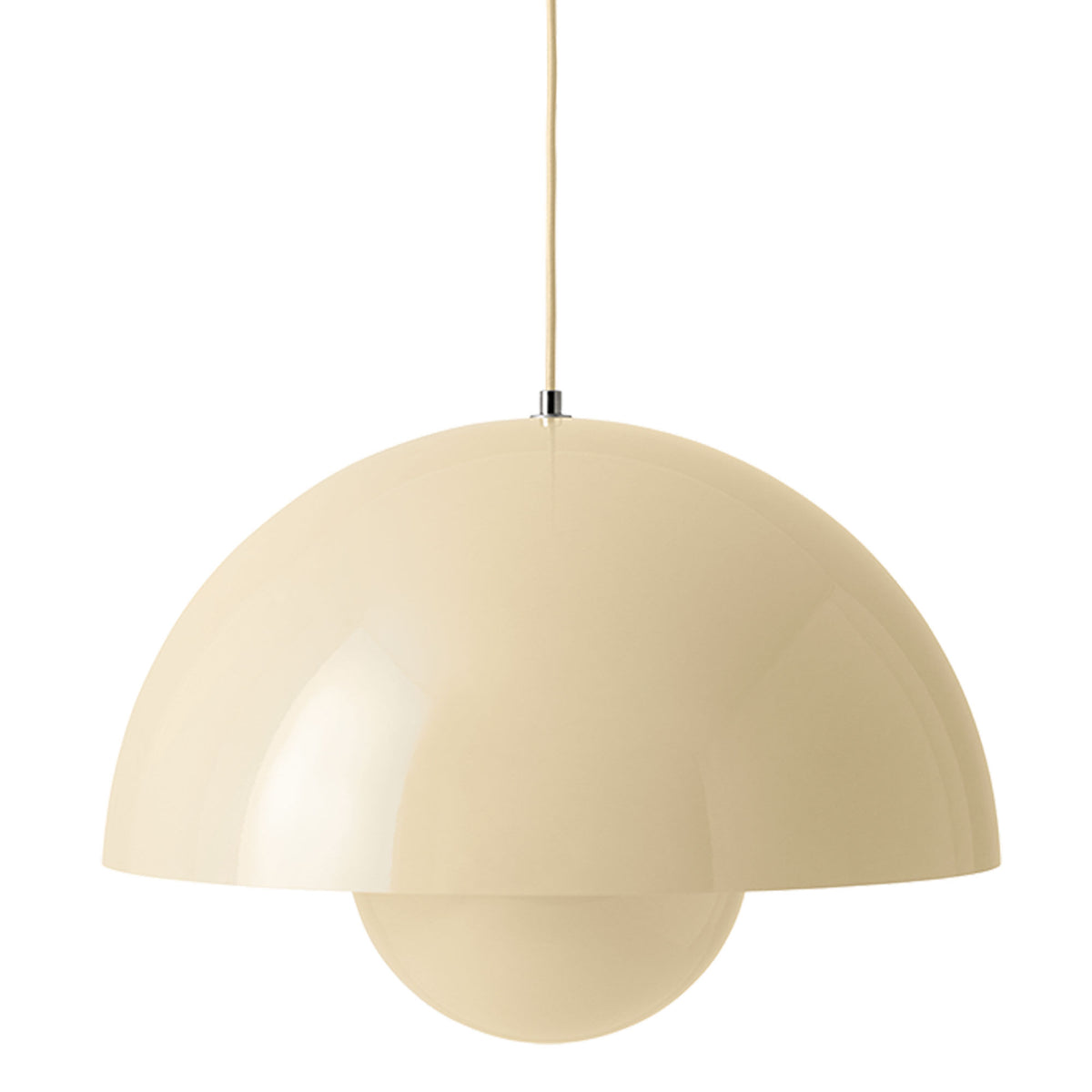 Ivoryfarvet Flowerpot VP2 pendel fra &Tradition med diameter på 50 cm