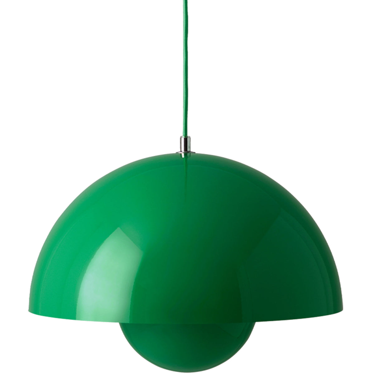 &Tradition Flowerpot VP7 pendel i signal green, Ø37 cm, designet af Verner Panton