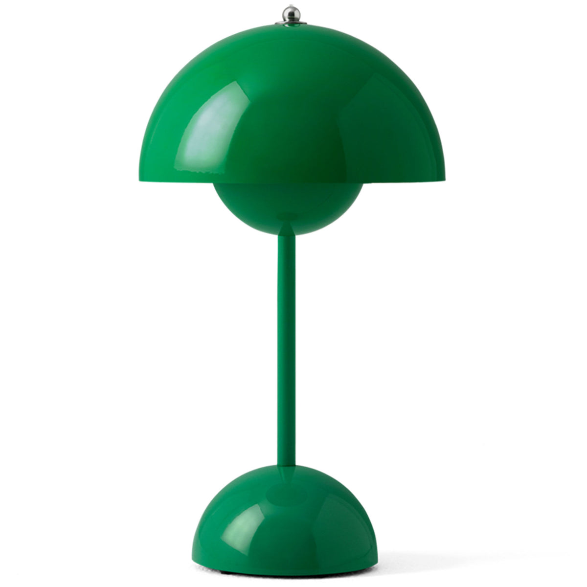 Grøn &Tradition Flowerpot VP9 bærbar bordlampe af Verner Panton i signal green
