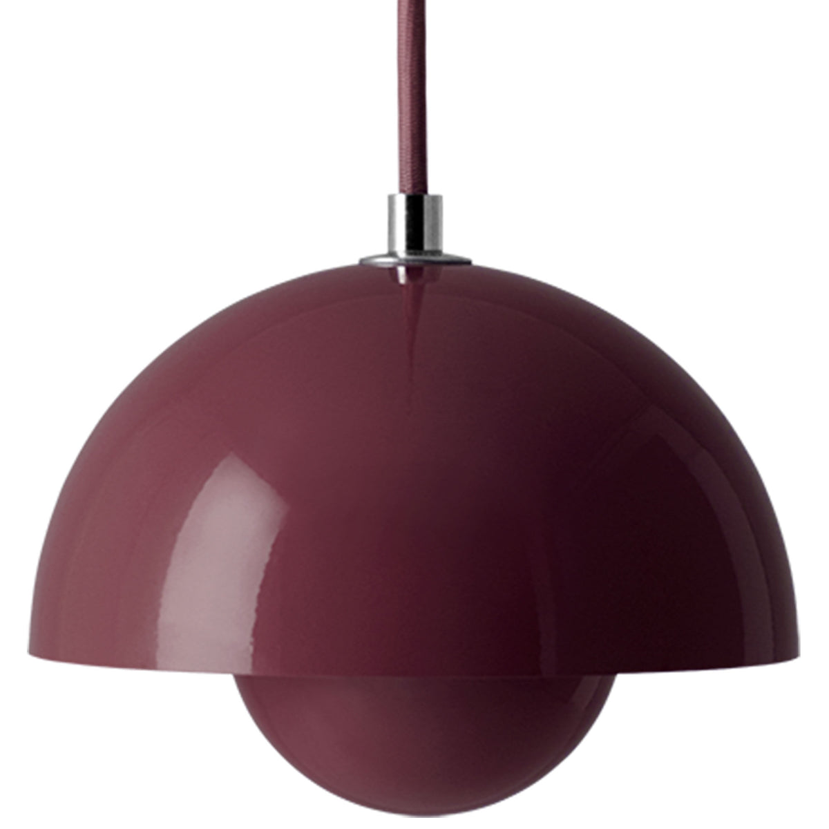 Flowerpot VP10 pendel på 16 cm i farven dark plum fra &Tradition