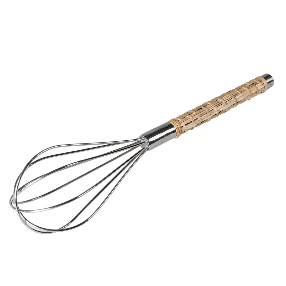 Piskeris i rustfrit stål med flettet håndtag af søgræs fra Ernst, 28 cm langt