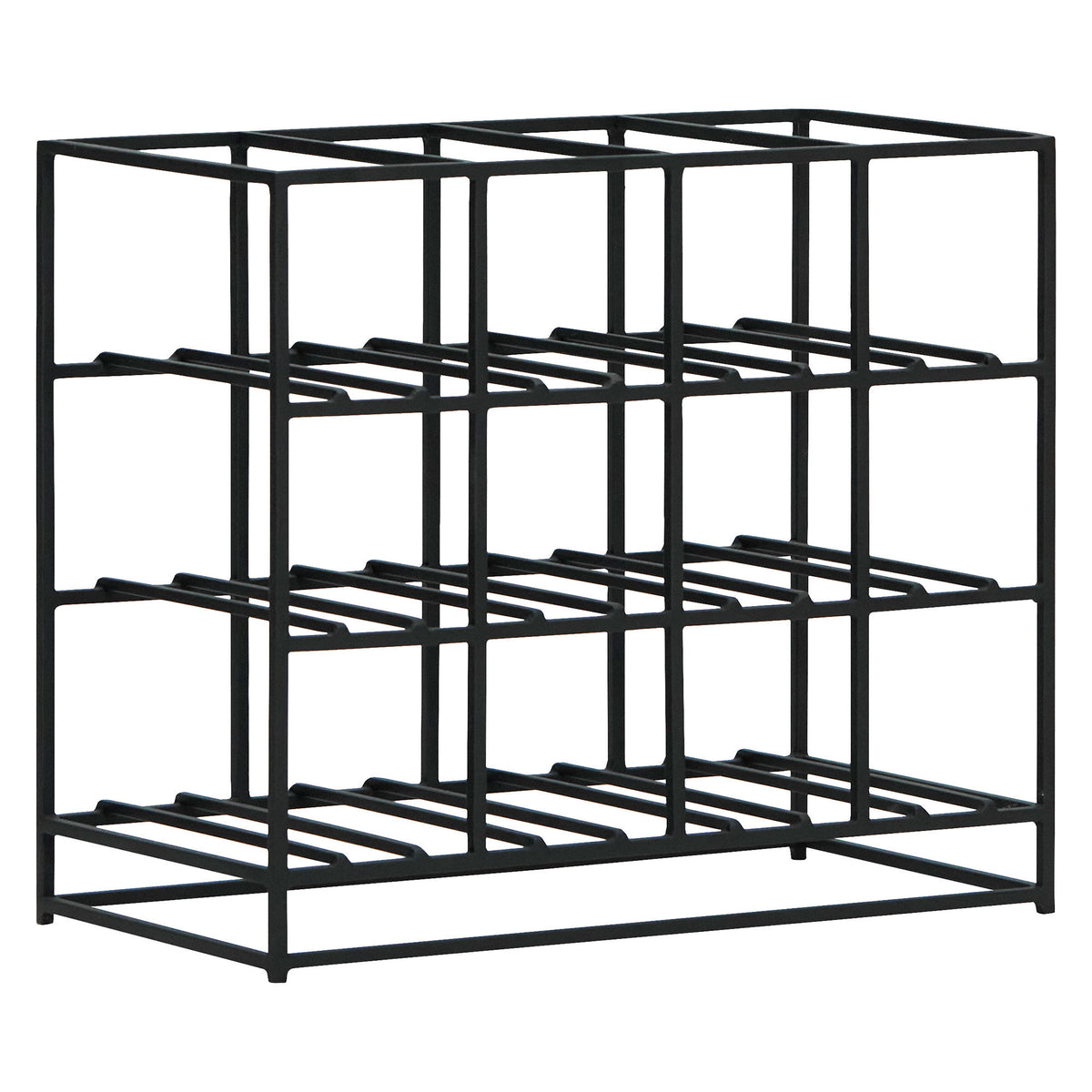 Sort House Doctor HD12 vinreol i jern med geometrisk design