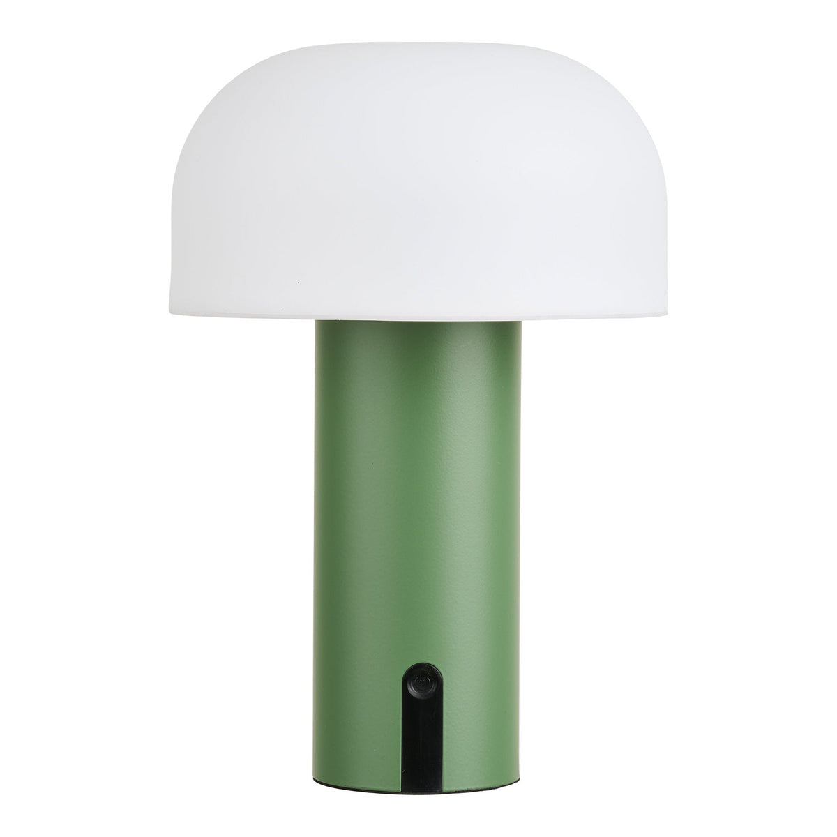 House Nordic Soham genopladelig LED-lampe i hvid og grøn til bord eller hylde