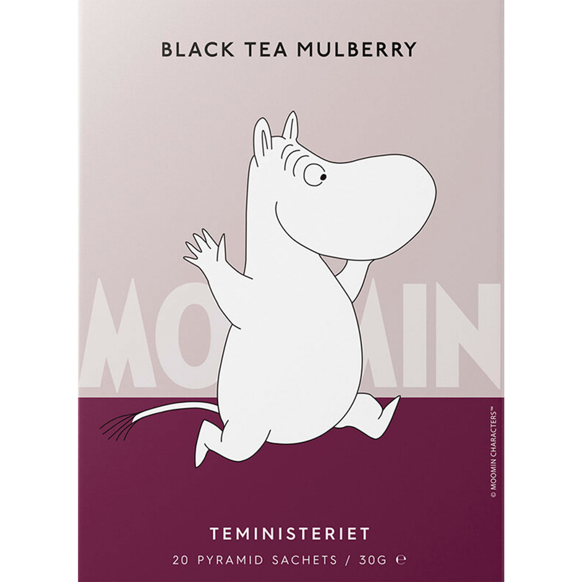 Teministeriet Moomin sort te med mullbær og melon