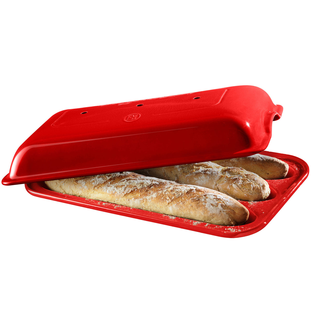 Emile Henry baguetteform i rød til hjemmebagte baguetter
