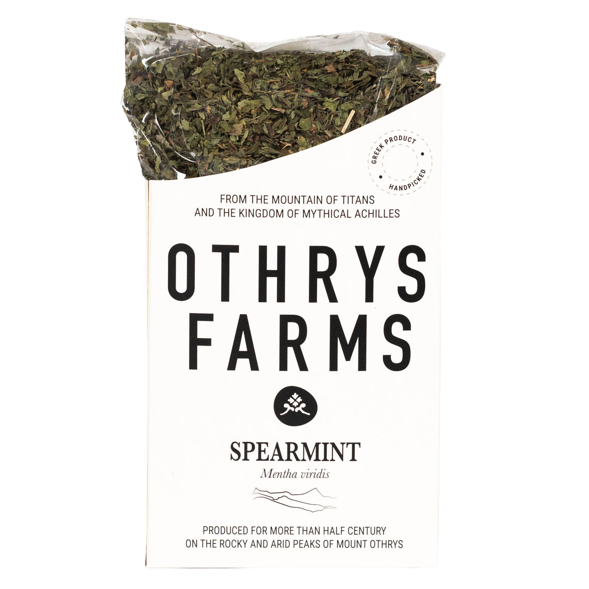Othrys Farms tørret mynte, et krydderi dyrket i Grækenland til madlavning