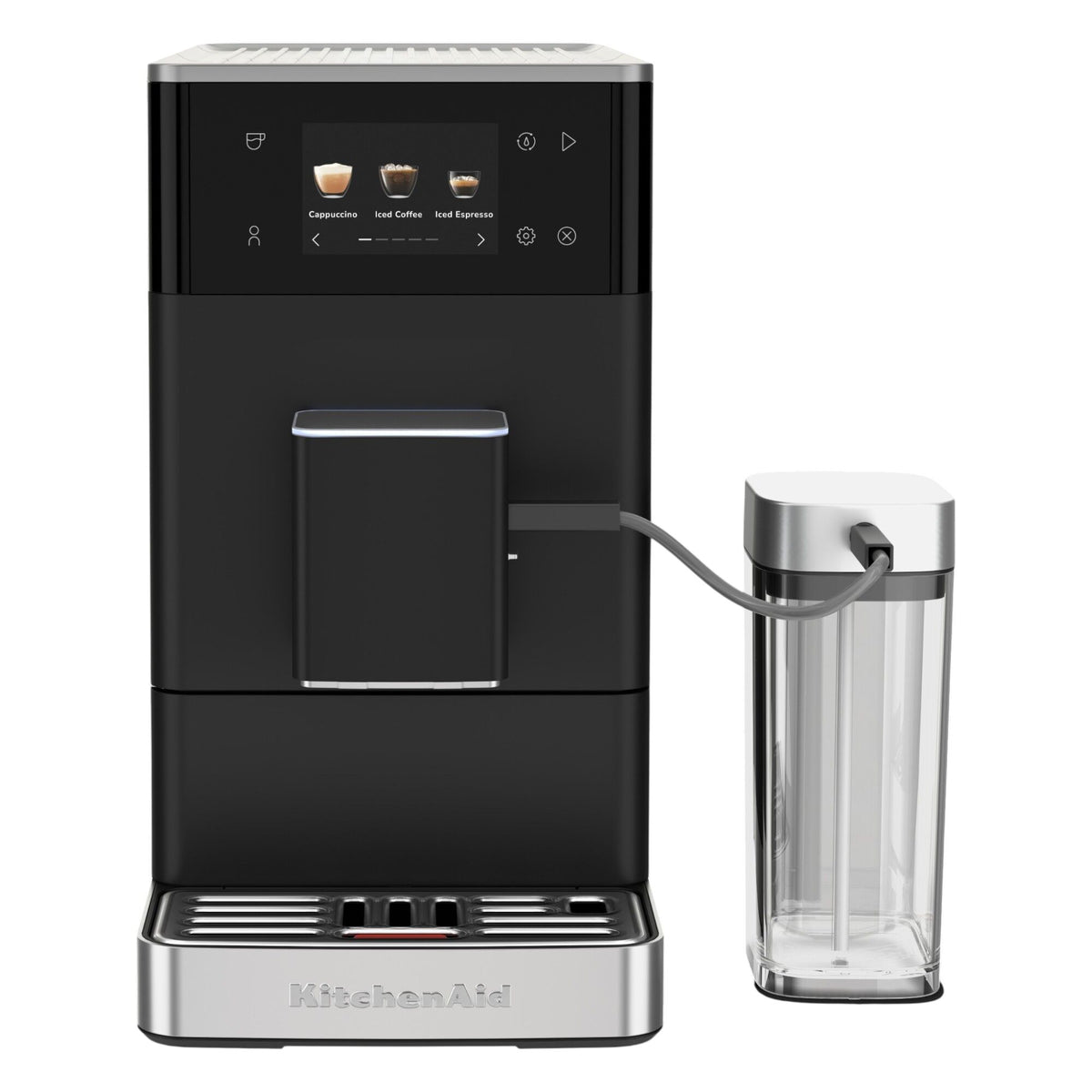 Matsort Kitchenaid KF4 FA helautomatisk espressomaskine på køkkenbordet