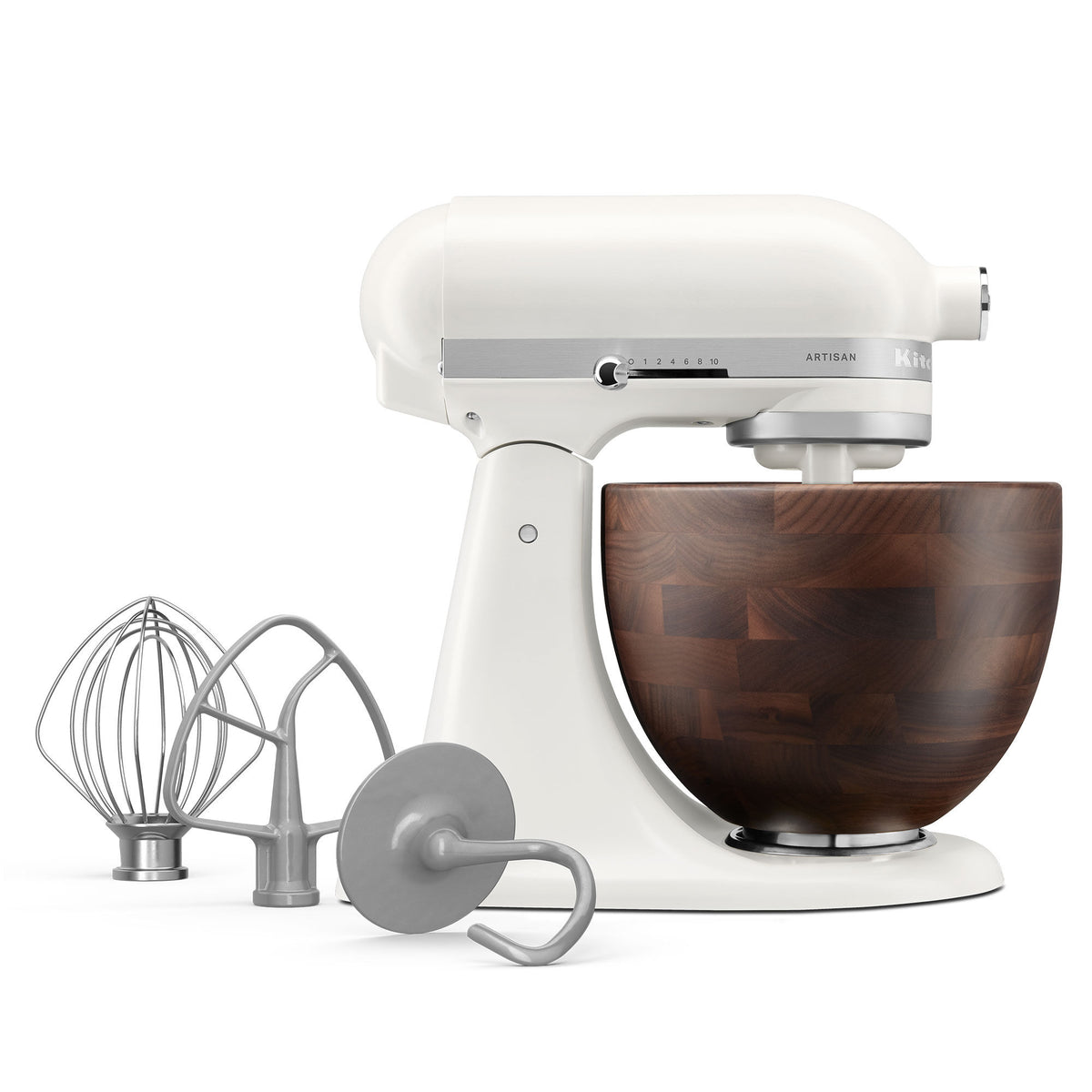 KitchenAid køkkenassistent på 4,7 liter, porcelæn træskål, til bagning og madlavning