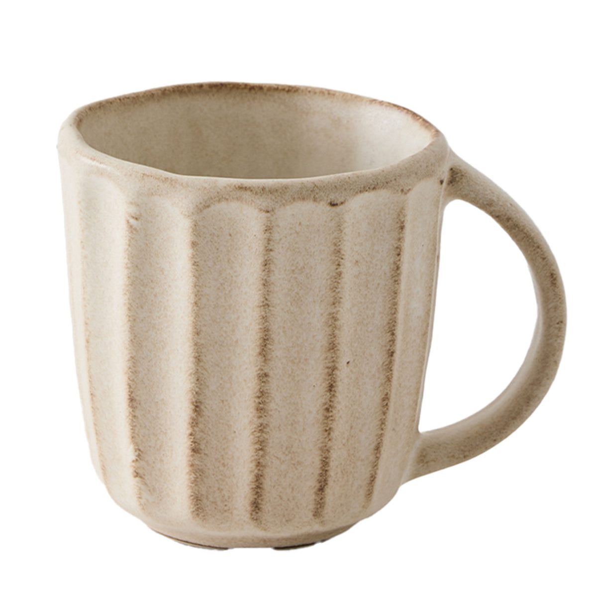Tell me more Elba mugg i sand med mat overflade i glasureret stengods