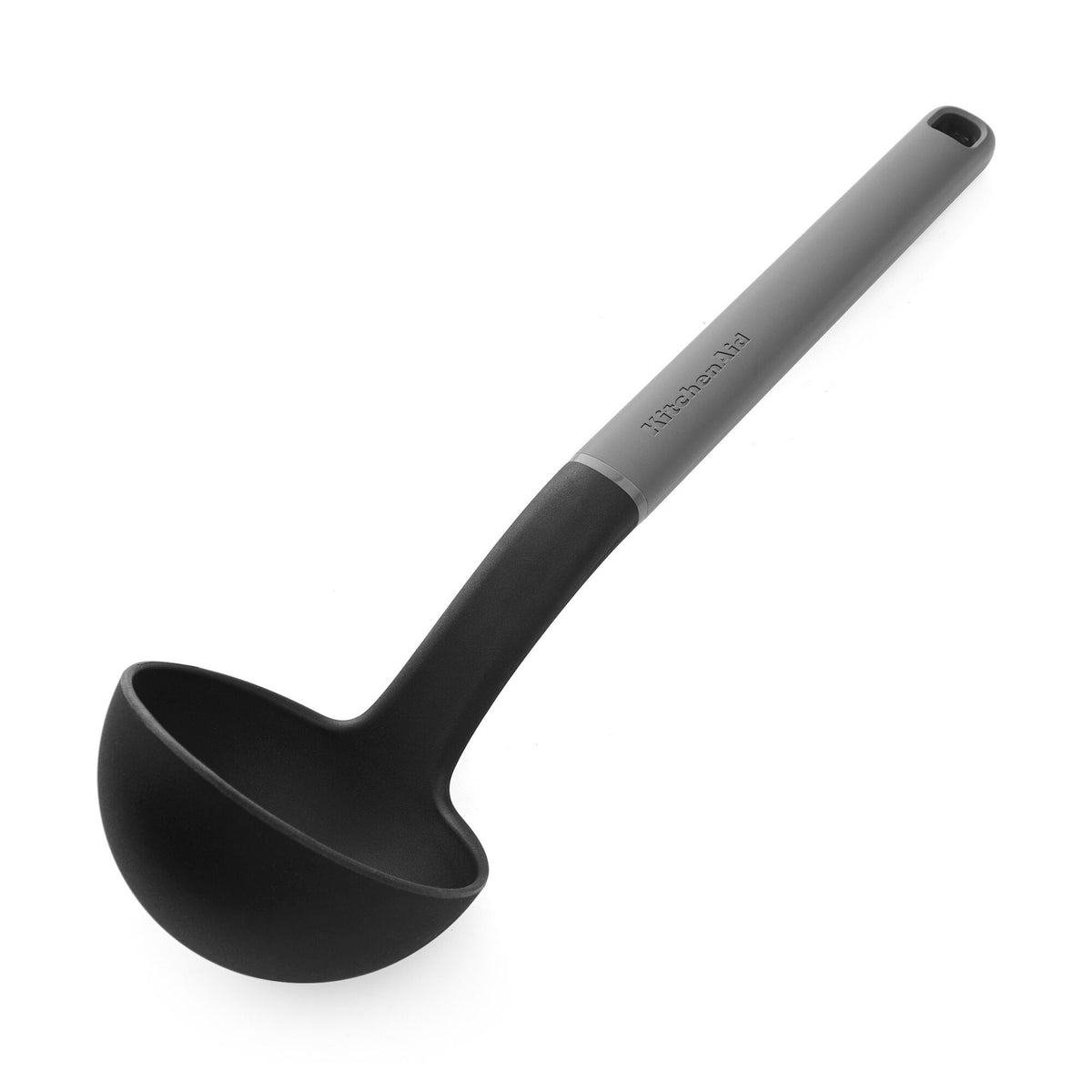 Grå KitchenAid Classic suppeske med ergonomisk håndtag