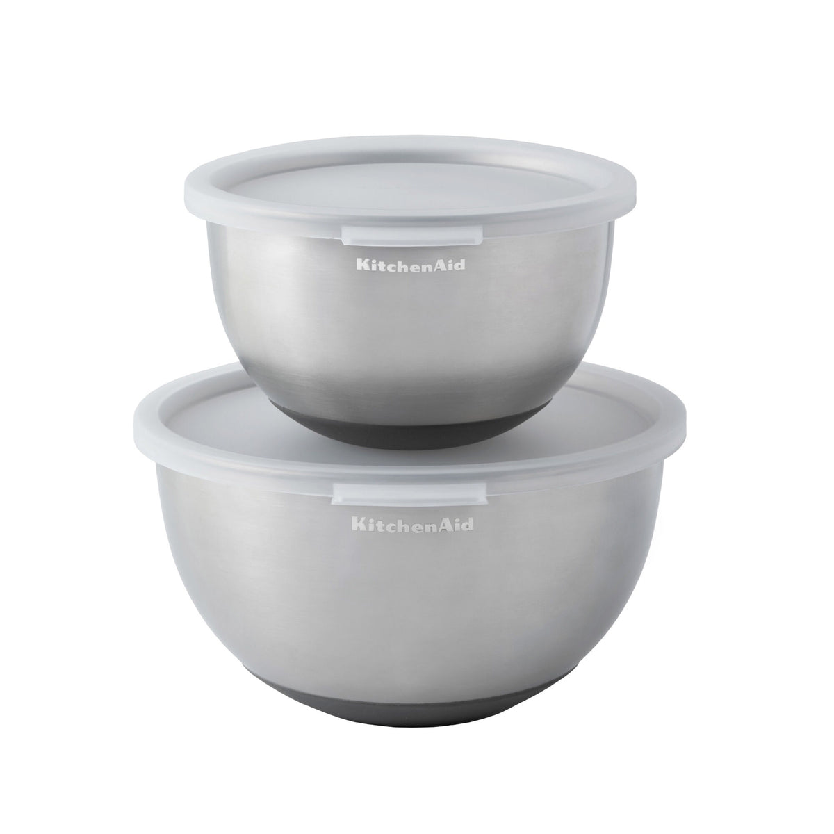 Kitchenaid røreskåle i rustfrit stål i to størrelser, 1,4 og 2,8 liter