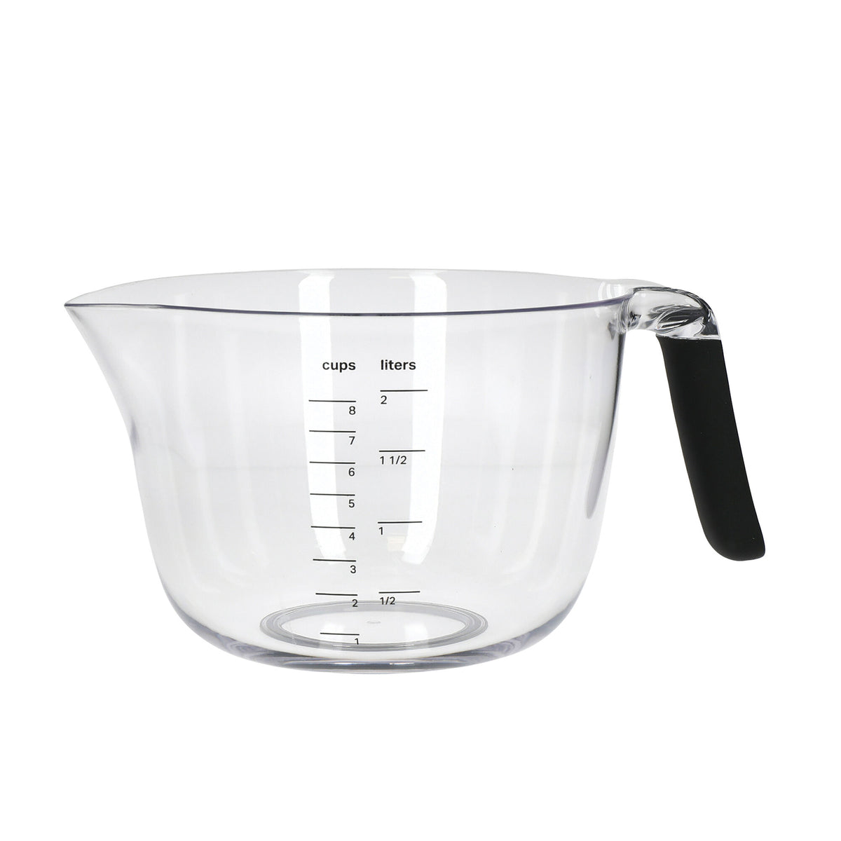 Sort Kitchenaid Universal målekande på 1,9 liter med håndtag og målemarkeringer