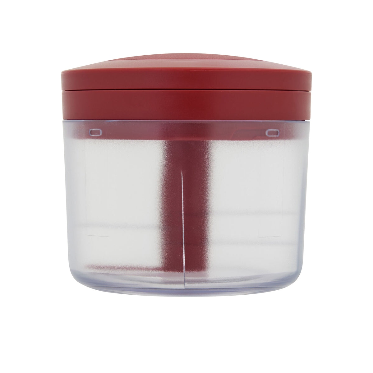 Rød manuel minihakker fra KitchenAid i farven empire red til hakning af urter og grøntsager