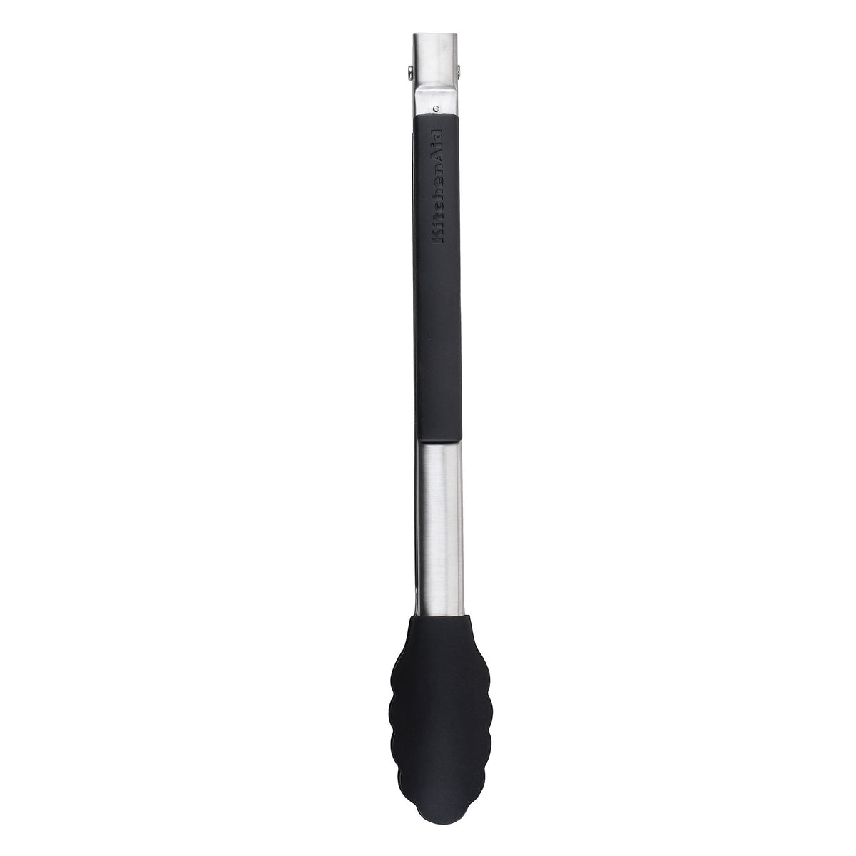 KitchenAid tang i rustfrit stål og onyx black med silikonespidser, 32 cm