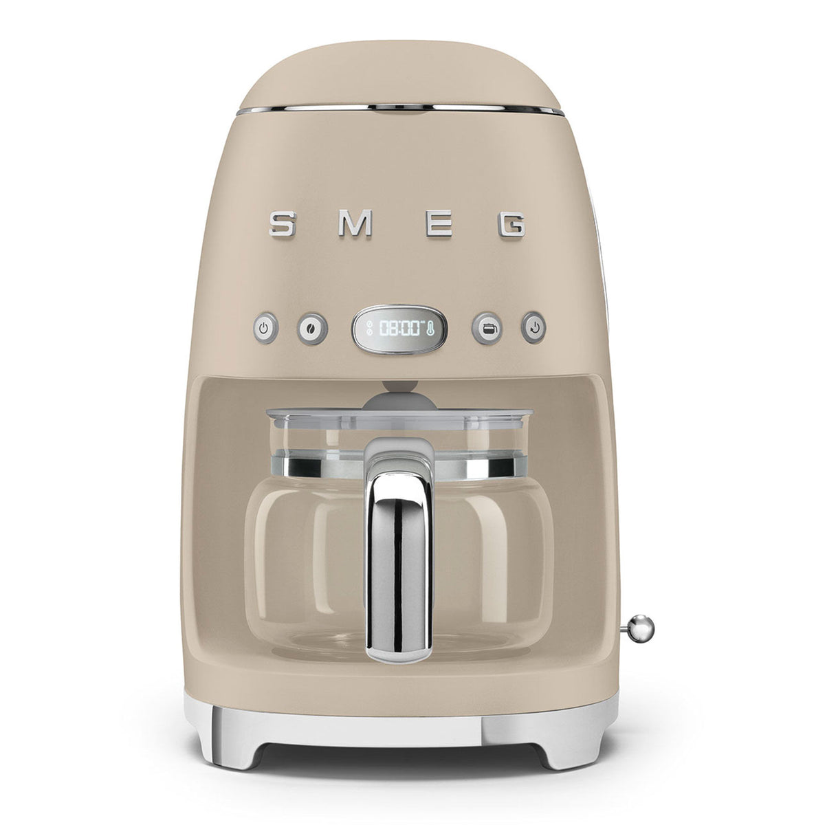 Smeg kaffemaskine i farven moonlight med afrundede retroformer