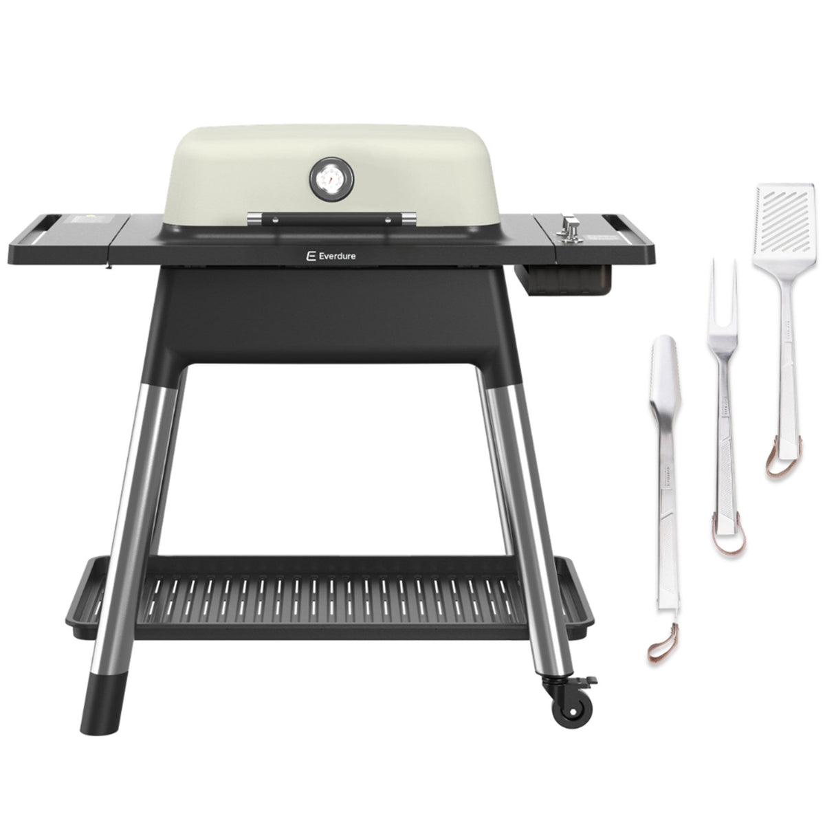 Everdure FORCE Gen III gasgrill i farven stone med redskabssæt
