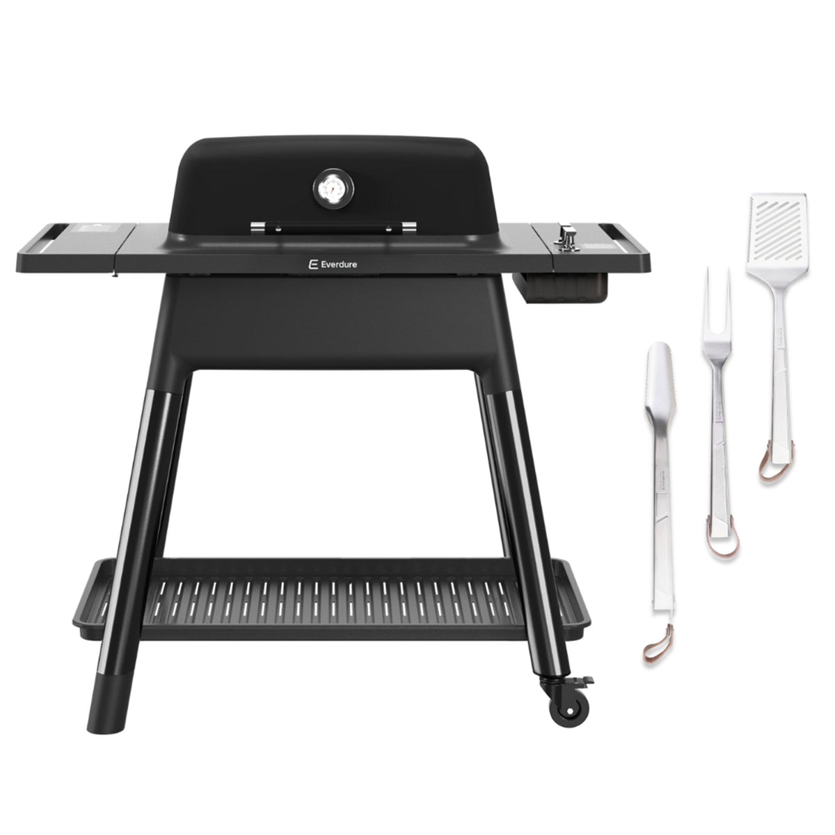 Sort Everdure Force Gen III gasgrill med redskabssæt