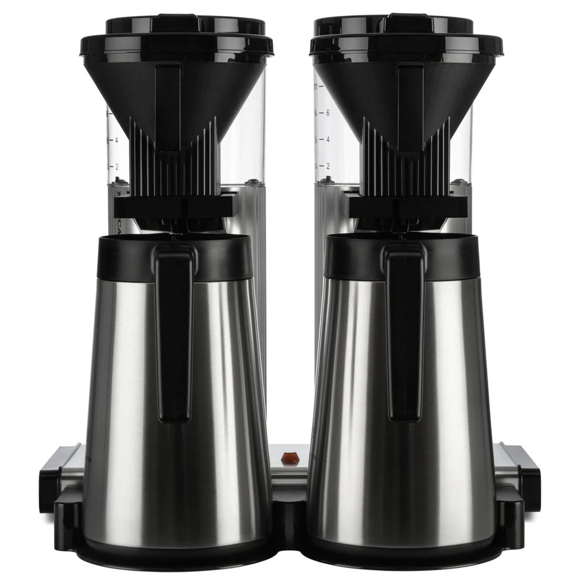 Moccamaster CD Thermo Automatic Double kaffemaskine i metalfinish med sorte detaljer