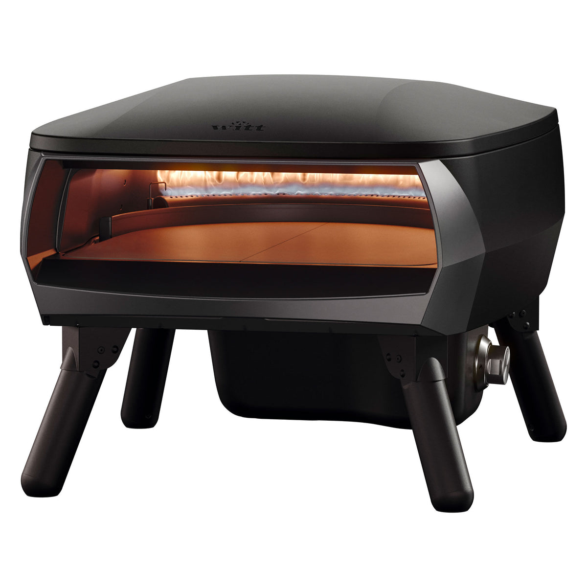Sort Witt PICCOLO Fermo gasdrevet pizzaovn i 14 tommer