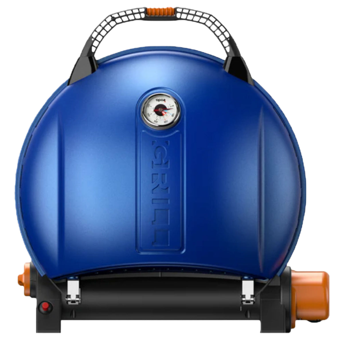 Blå transportabel gasgrill O-grill 900, seriens største model