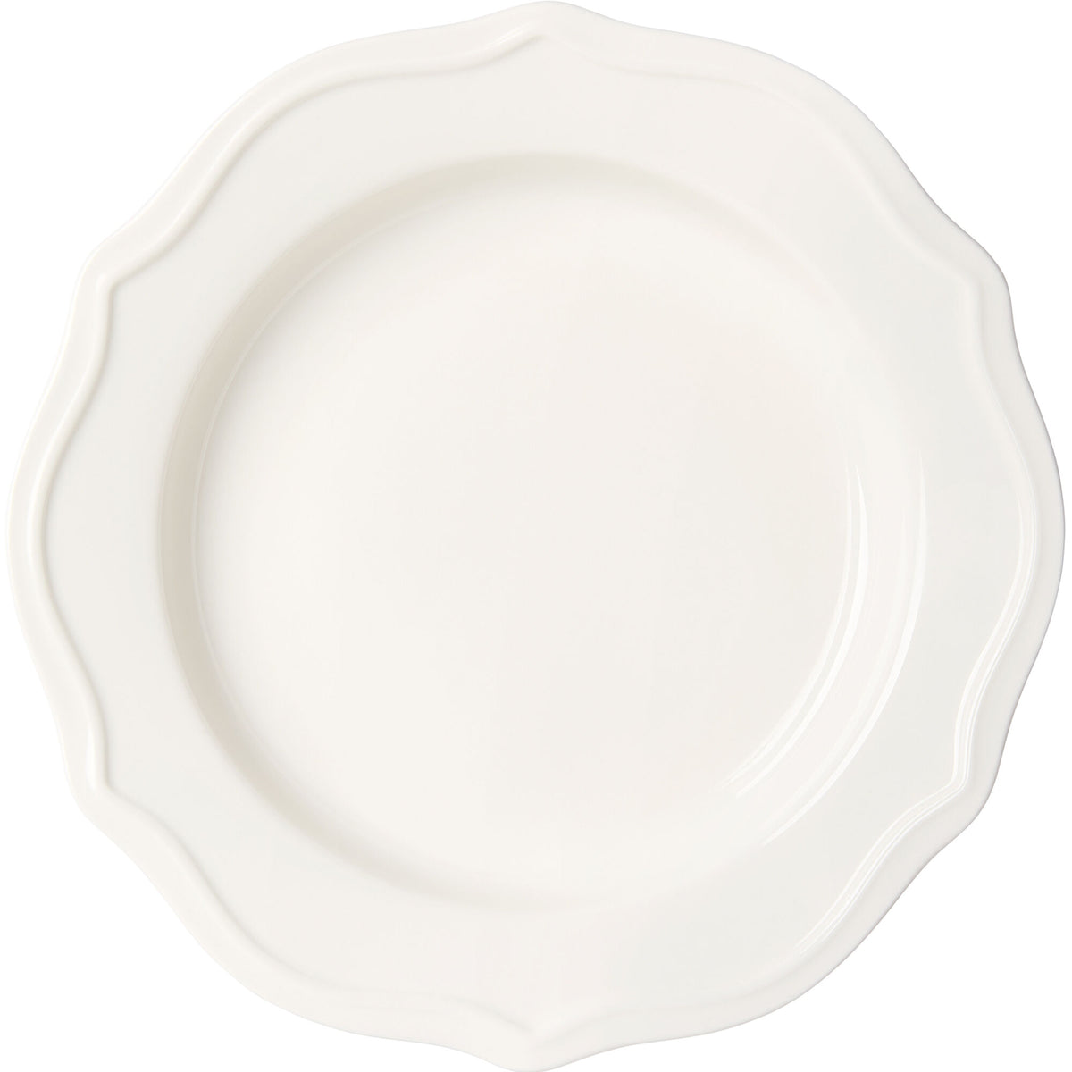 Hvid Decotique Violette skål på 23 cm med blødt bølgende kant