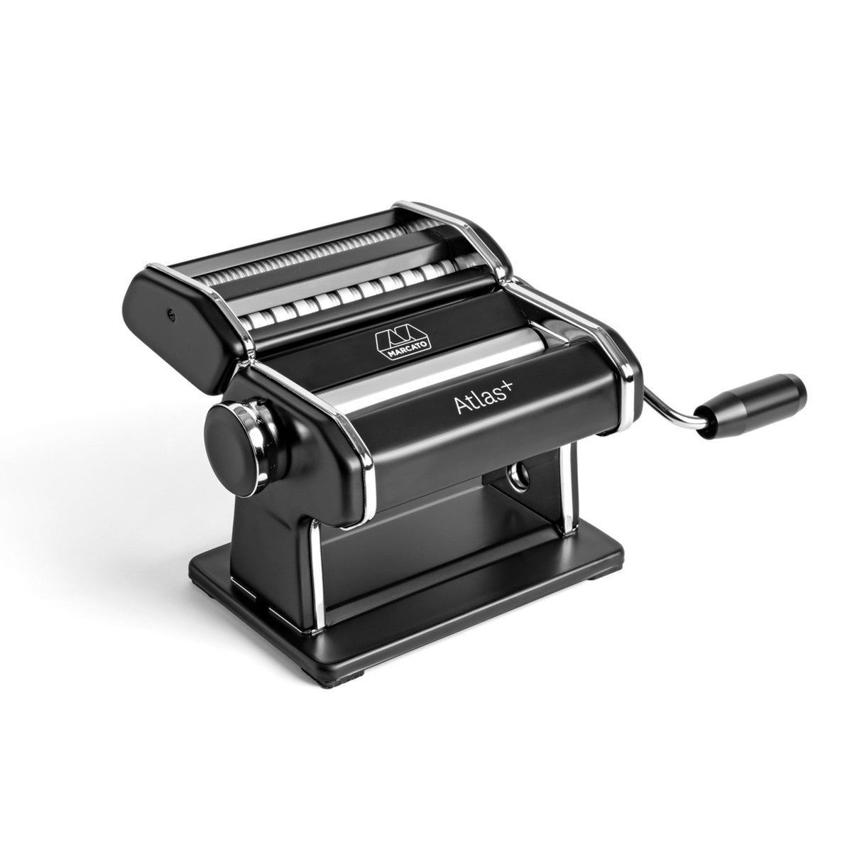 Sort Marcato Atlas 150+ manuel pastamaskine med håndsving til hjemmelavet pasta