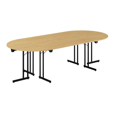Konferencebord - 260x120cm - Sammenklappeligt bord - Eg-sort