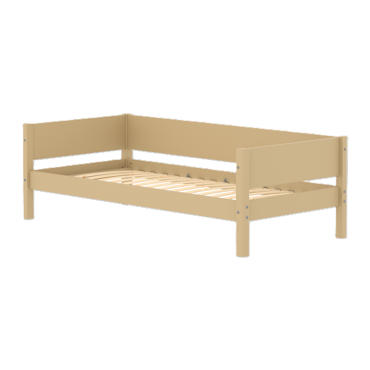 Flexa White enkeltseng 90 x 200 cm med baggavl i Sand