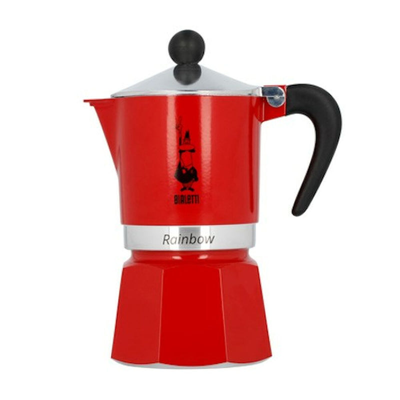 Italiensk Kaffebrygger Bialetti Rainbow 6 Kopper Rød Metal Aluminium 240 ml 300 ml