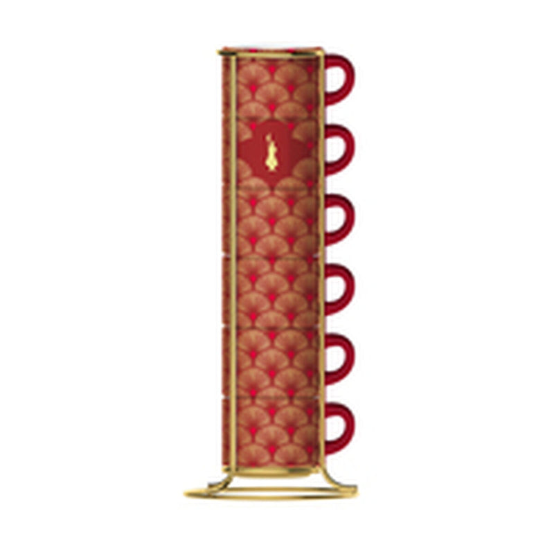 6 Kaffekopsæt Bialetti Deco Glamour Rød