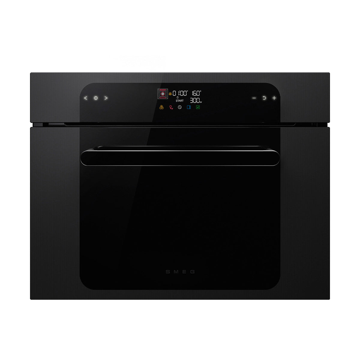 Sort Smeg SO4202M1B indbygningsovn i Musa-design med mikrobølgefunktion, 45 cm