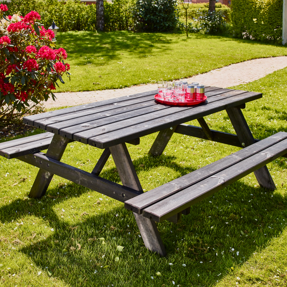 Se Hortus - Bord-/bænkesæt, 42mm sortgrundmalet, H:70 x L:177 x B:155 cm ❤ Kæmpe udvalg i Hortus - Køb online på udsalg og tilbud lige nu ❤ Super billig fragt og lynhurtig levering - Varenummer: Bolig&Haven-47759185609034 og barcode / Ean: 5705858724584 på lager - Udsalg på Op til 57% rabat - Mere end 1.329 populære mærker på udsalg