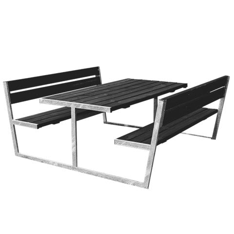 Se Hortus - Bord-/bænksæt "THOR" sort grundmalet og galvaniseret stel med ryg L: 180 x B: 201 cm ❤ Kæmpe udvalg i Hortus - Køb online på udsalg og tilbud lige nu ❤ Lav fragtpris og hurtig levering - Varenummer: Bolig&Haven-42438318096636 og barcode / Ean: 5705858707952 på lager - Udsalg på Spar stort – op til 71% - 2.739+ brands samlet til lave priser