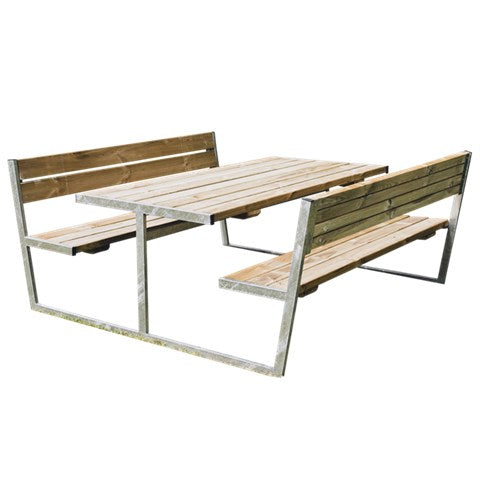 Se Hortus - Bord-/bænksæt "BALDER" trykimprægneret og galvaniseret stel med ryg L: 180 x B: 201 cm ❤ Kæmpe udvalg i Hortus - Køb online på udsalg og tilbud lige nu ❤ Billig fragt og hurtig levering - Varenummer: Bolig&Haven-42438318260476 og barcode / Ean: 5705858707969 på lager - Udsalg på Store besparelser – op til 71% - Shop over 2.281 kendte brands på udsalg