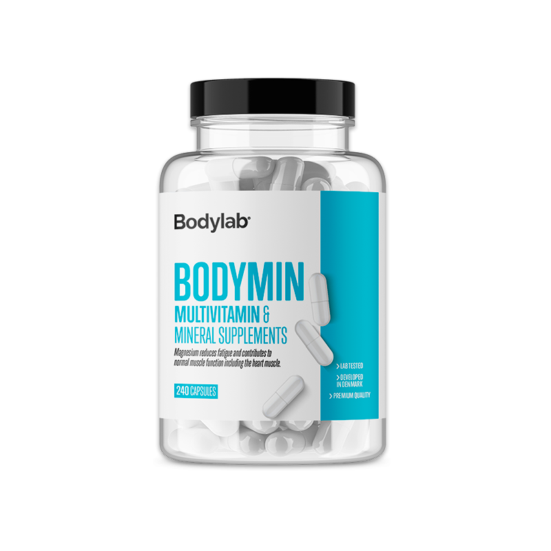 Pakning med Bodylab Bodymin multivitamin og mineraltilskud, 240 stk
