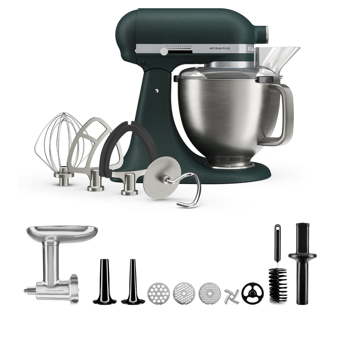 KitchenAid Artisan Plus køkkenmaskine i nuancen Pebbled Palm med 4,7 liters skål