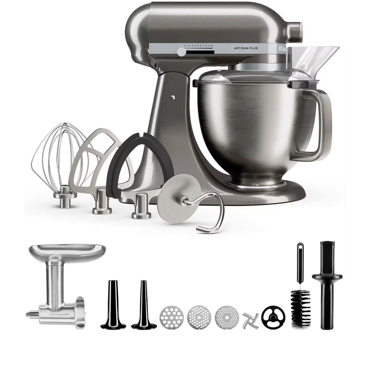 KitchenAid Artisan Plus røremaskine på 4,7 liter med kødkværn