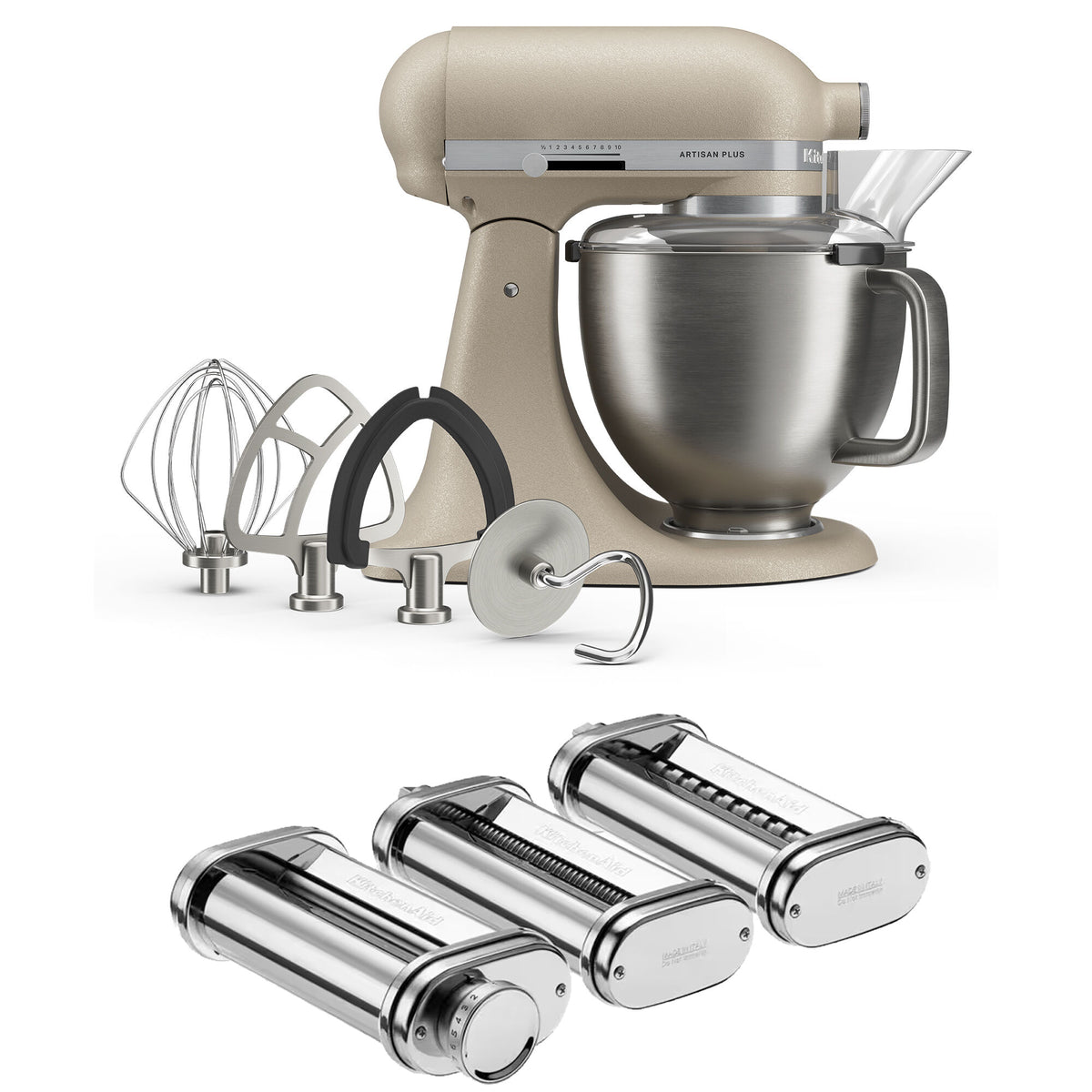 KitchenAid Artisan Plus køkkenmaskine på 4,7 liter i farven oat