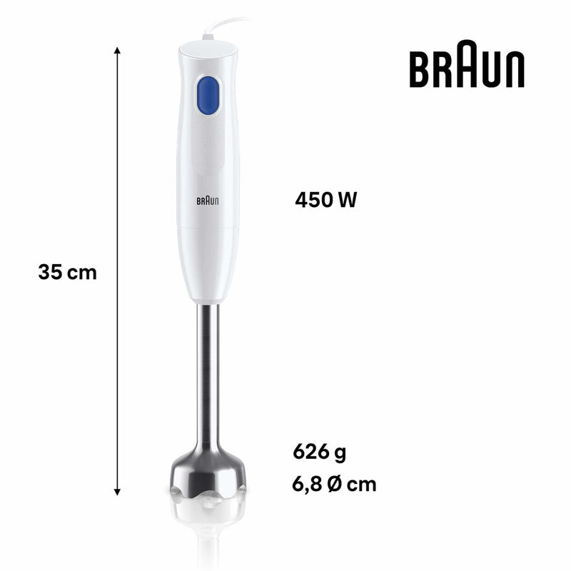 Blender Braun MQ10.001MWH Blå/hvid 450 W 600 ml