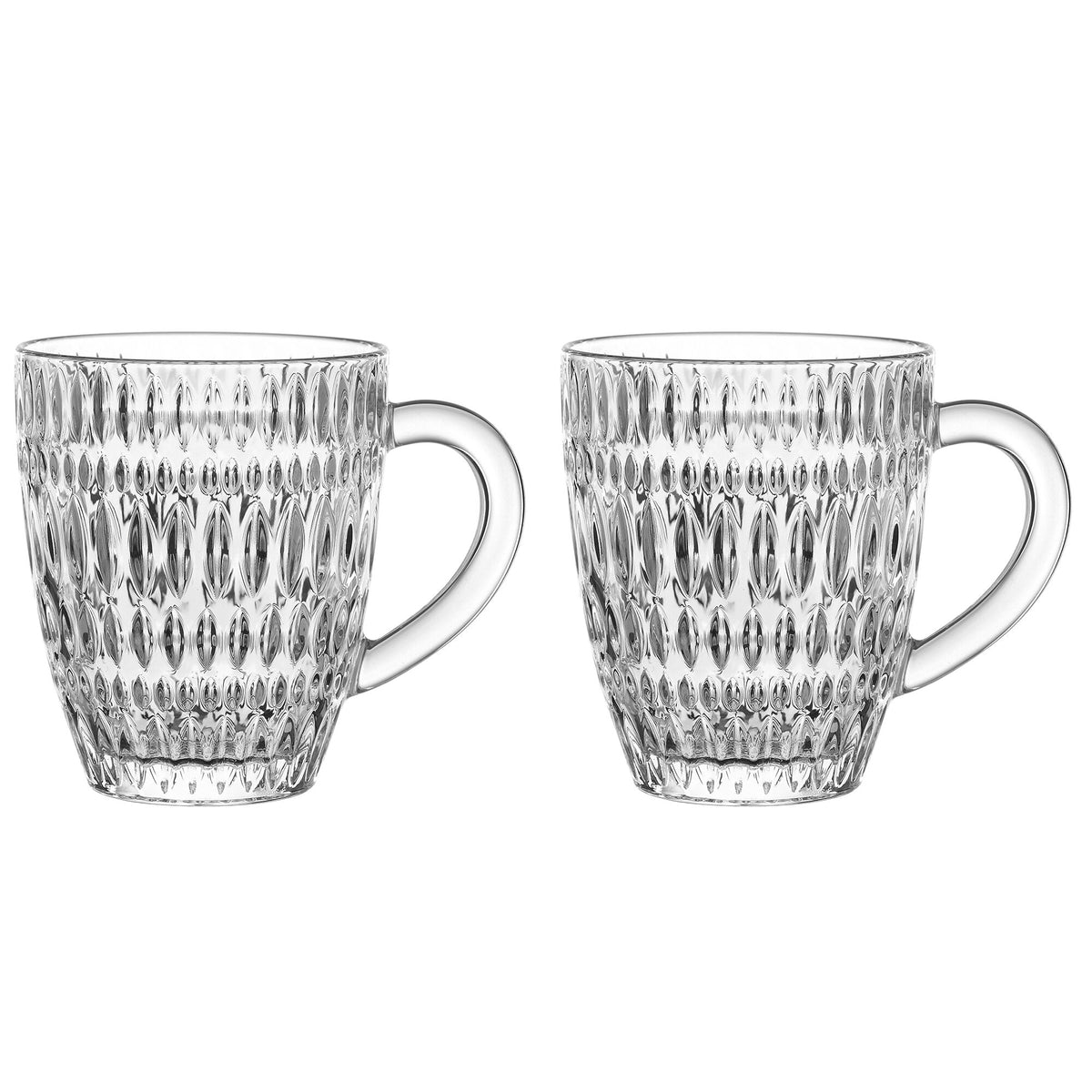 To Nachtmann Ethno Barista Coffee glas i klart krystalglas med hank